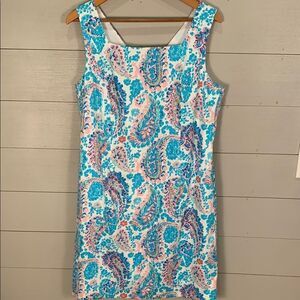 Talbots Colorful Paisley Sleeveless Dress NWT size 14 feminine